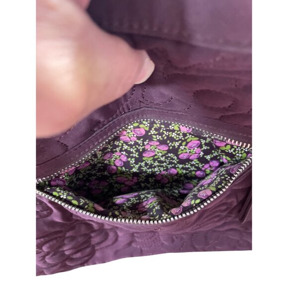 Vera Bradley Womens Purple Quilted Medium Shoulder handbag medium SKU 8577 - Picture 14 of 16